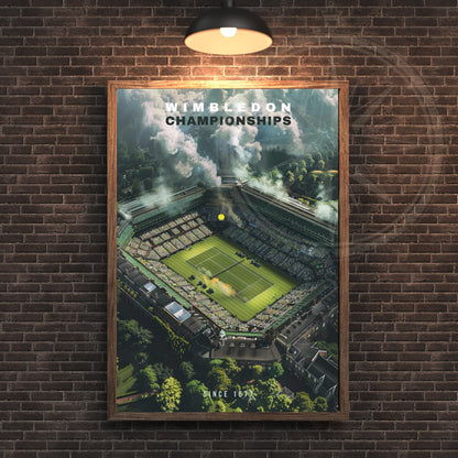 Impression Wimbledon | Affiche Tournoi de Wimbledon | vue de ciel