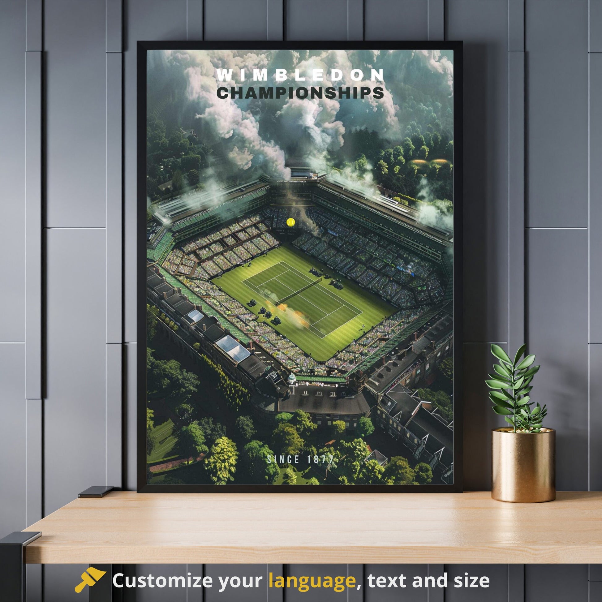 Impression Wimbledon | Affiche Tournoi de Wimbledon | vue de ciel