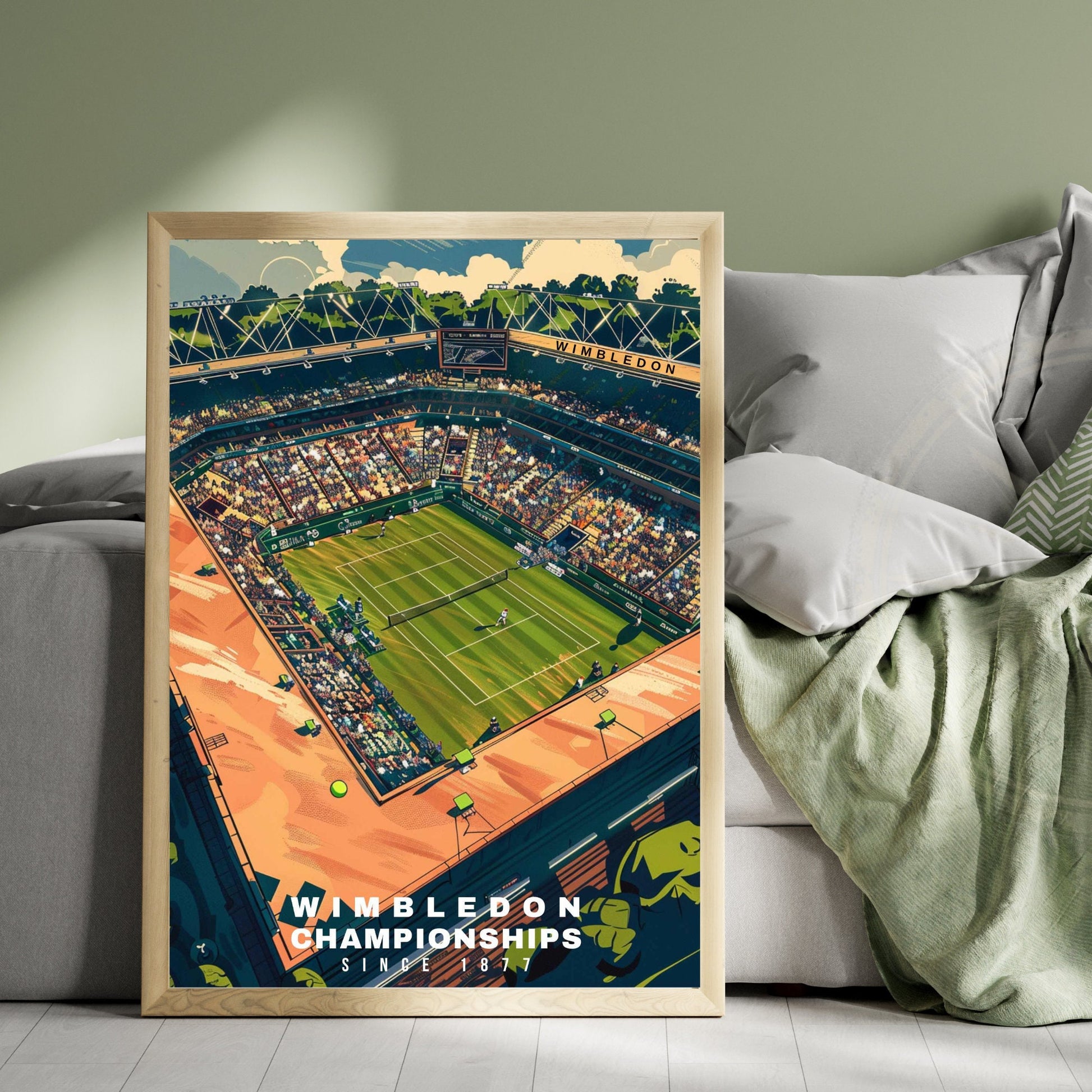 Impression Wimbledon | Affiche Tournoi de Wimbledon | Affiche Tennis - Affiche stade de tennis