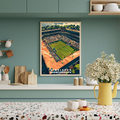 Impression Wimbledon | Affiche Tournoi de Wimbledon | Affiche Tennis - Affiche stade de tennis