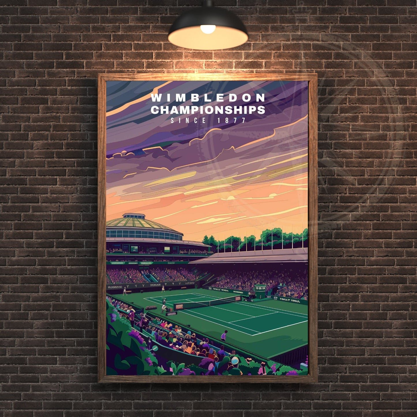 Impression Wimbledon | Affiche Tournoi de Wimbledon | Affiche Tennis - Affiche stade de tennis