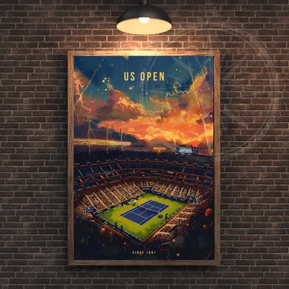 Impression US Open | Affiche US Open, tennis | Affiche Tennis