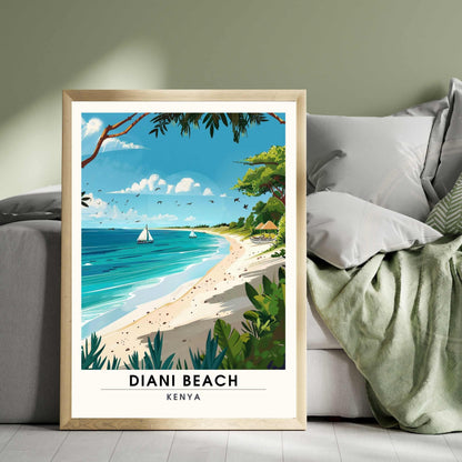 Affiche Diani Beach | Affiche de voyage Diani Beach | Affiche Kenya | Impression Kenya - Diani Beach -