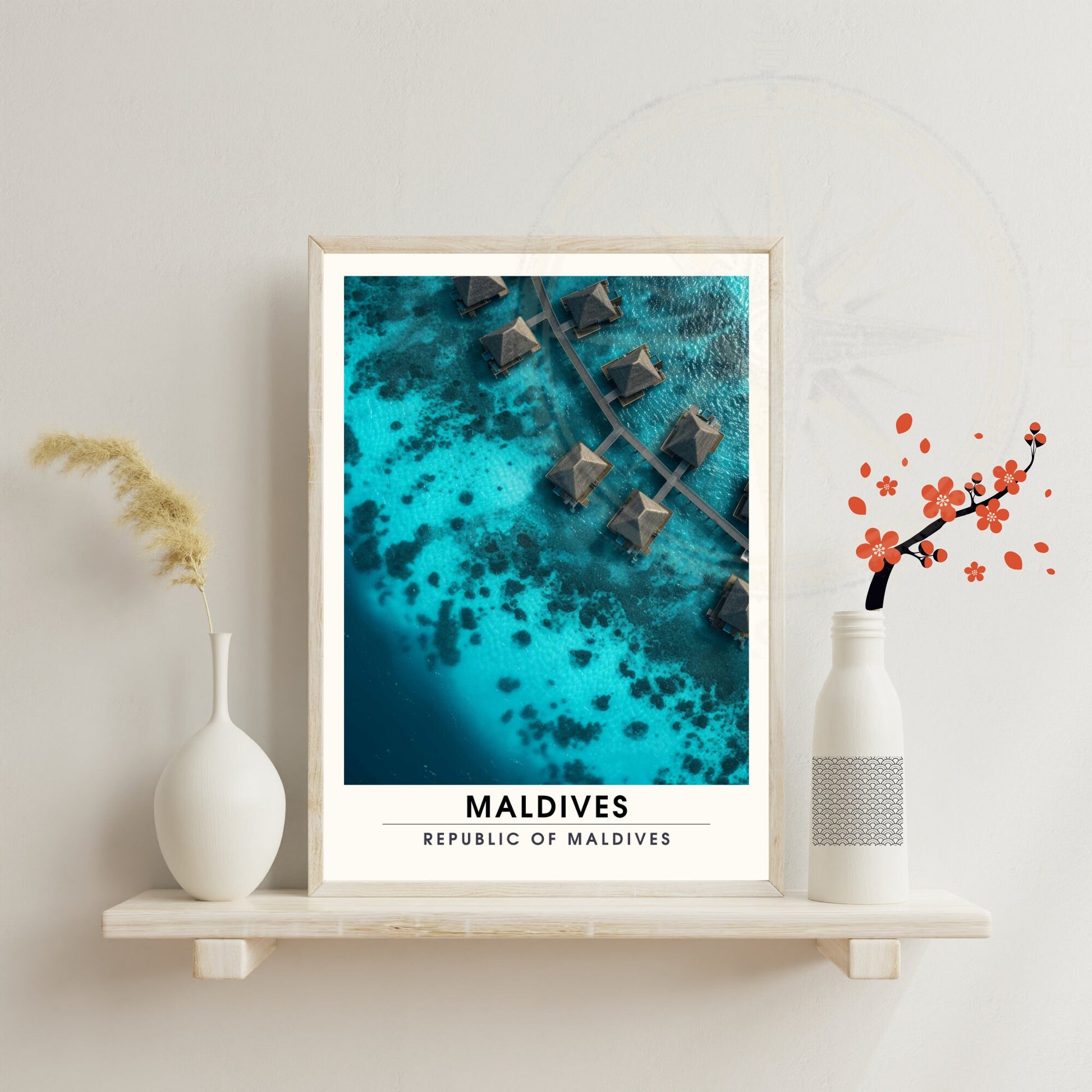 Affiche Maldives | Affiche de voyage Les Maldives | Affiche iles de Maldives | Impression de Vacances