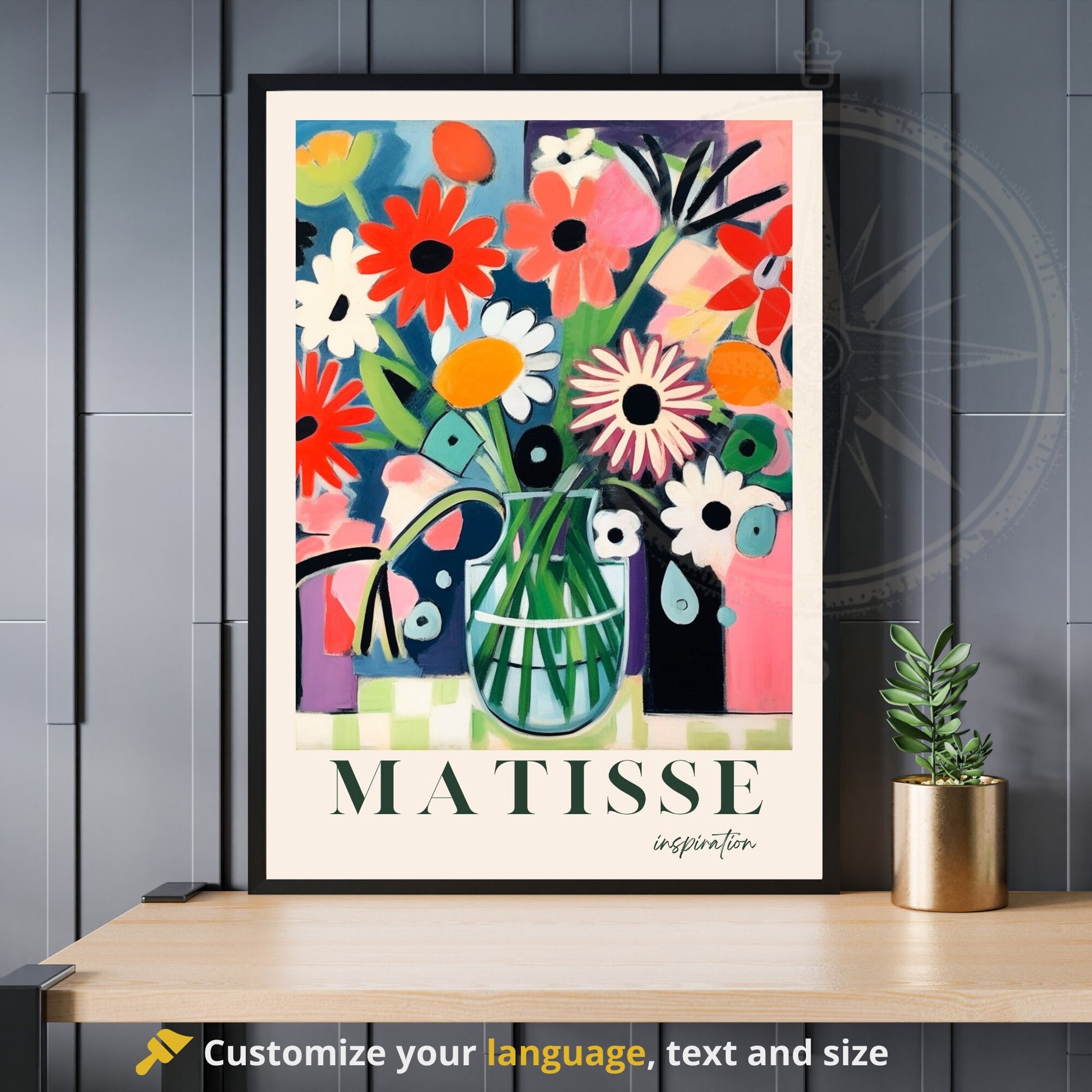 Impression Matisse | Affiche Florale | Inspiration Henri Matisse - Vase et Fleurs