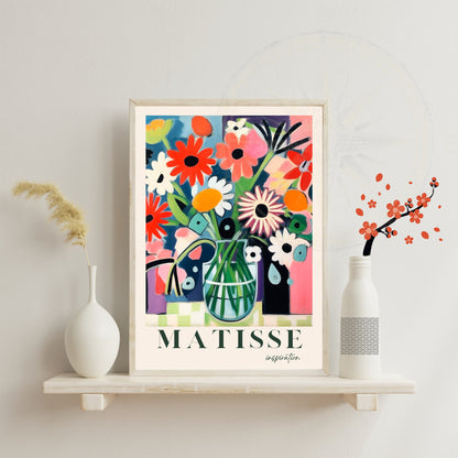 Impression Matisse | Affiche Florale | Inspiration Henri Matisse - Vase et Fleurs