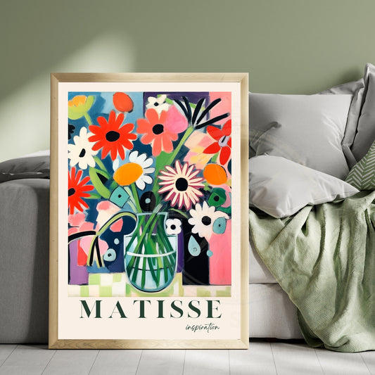 Impression Matisse | Affiche Florale | Inspiration Henri Matisse - Vase et Fleurs