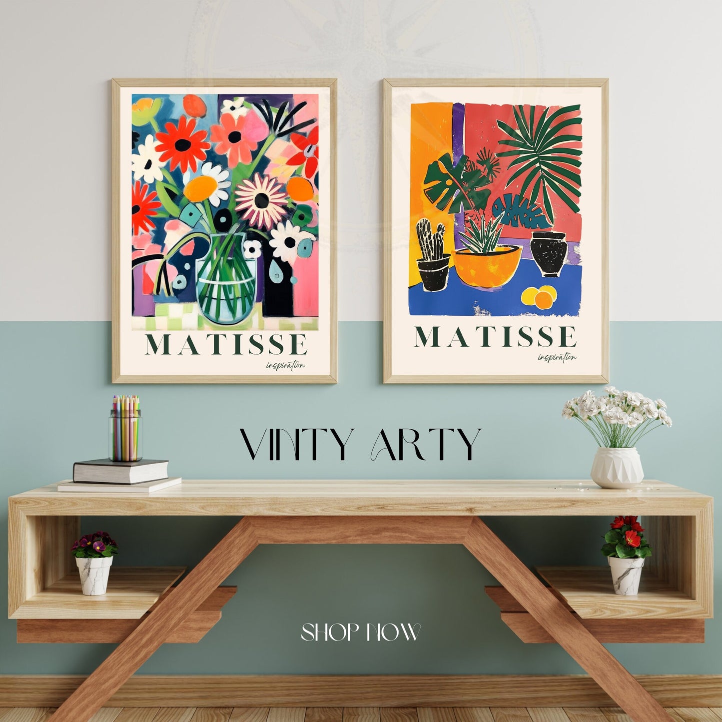 Impression Matisse | Affiche Florale | Inspiration Henri Matisse - Vase et Fleurs