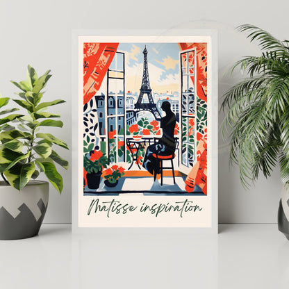 Impression Paris | Affiche Matisse | Inspiration Henri Matisse - Affiche Tour Eiffel