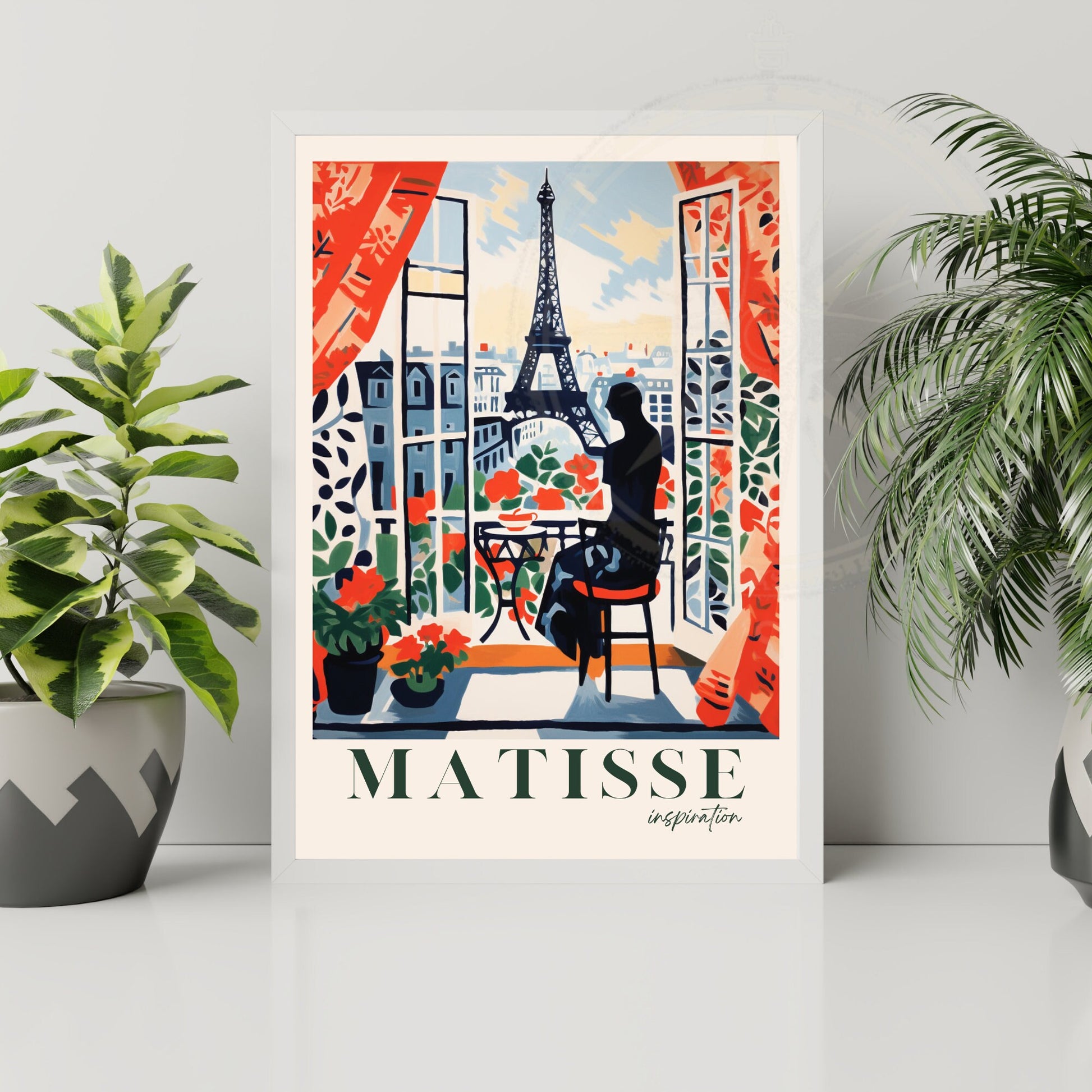 Impression Paris | Affiche Matisse | Inspiration Henri Matisse - Affiche Tour Eiffel