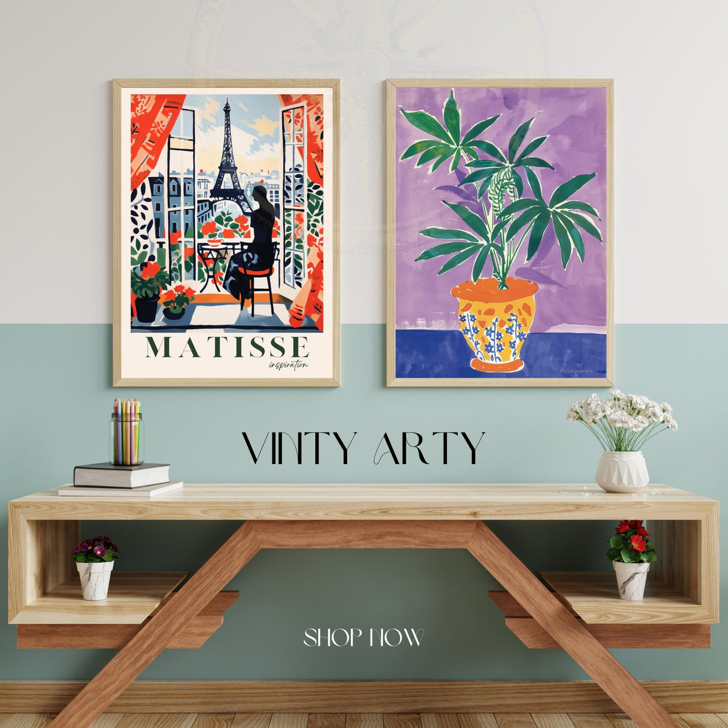 Impression Paris | Affiche Matisse | Inspiration Henri Matisse - Affiche Tour Eiffel