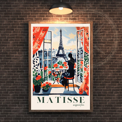 Impression Paris | Affiche Matisse | Inspiration Henri Matisse - Affiche Tour Eiffel