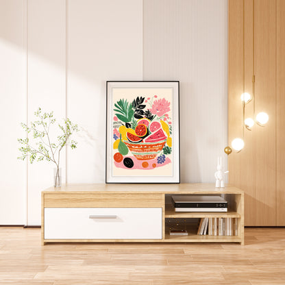 Impression Fruits | Affiche Abstraites | Fruits - Corbeil de fruits - Style Matisse