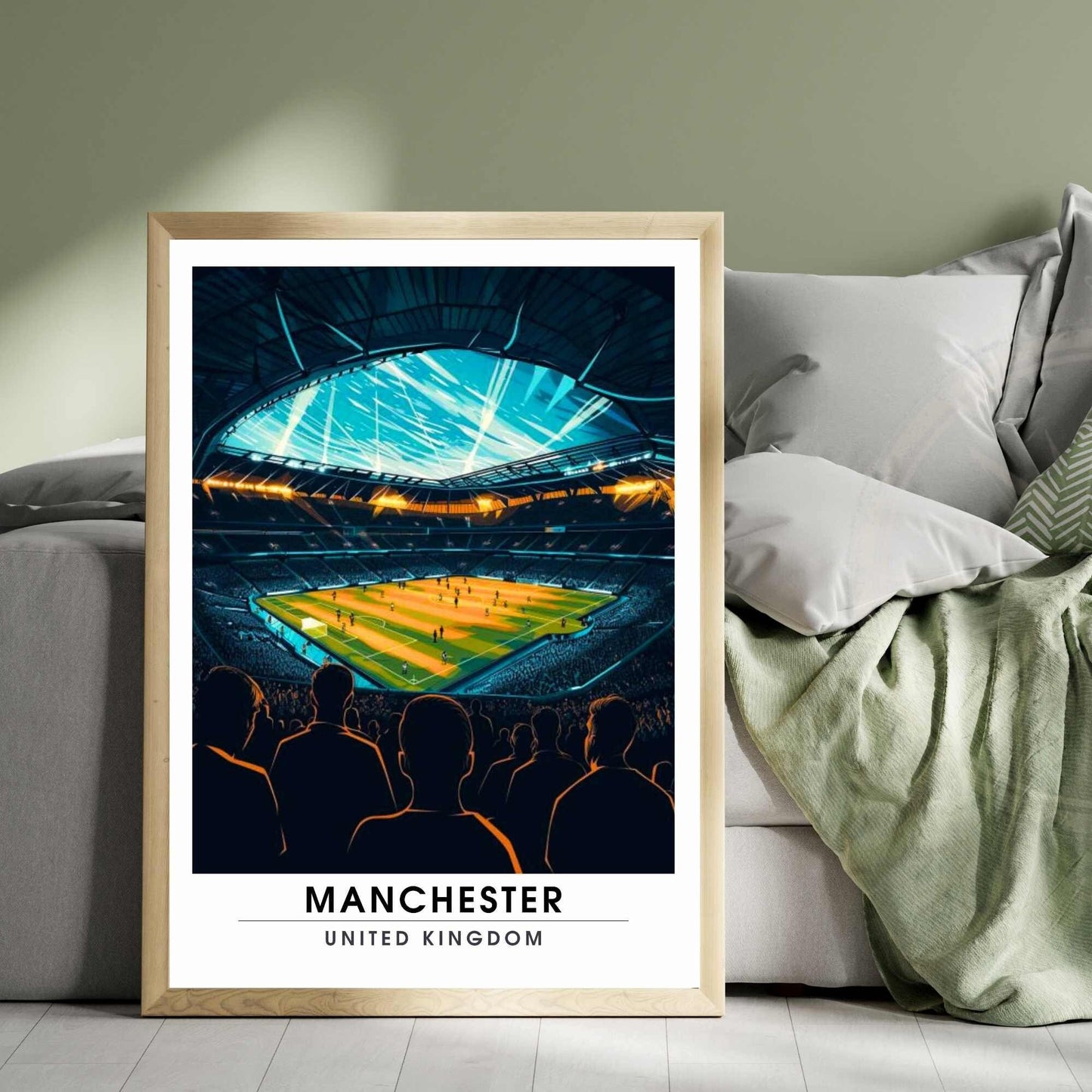 Affiche Manchester - Etihad Stadium | impression de voyage Manchester | affiche de voyage Manchester | Affiche Etihad Stadium