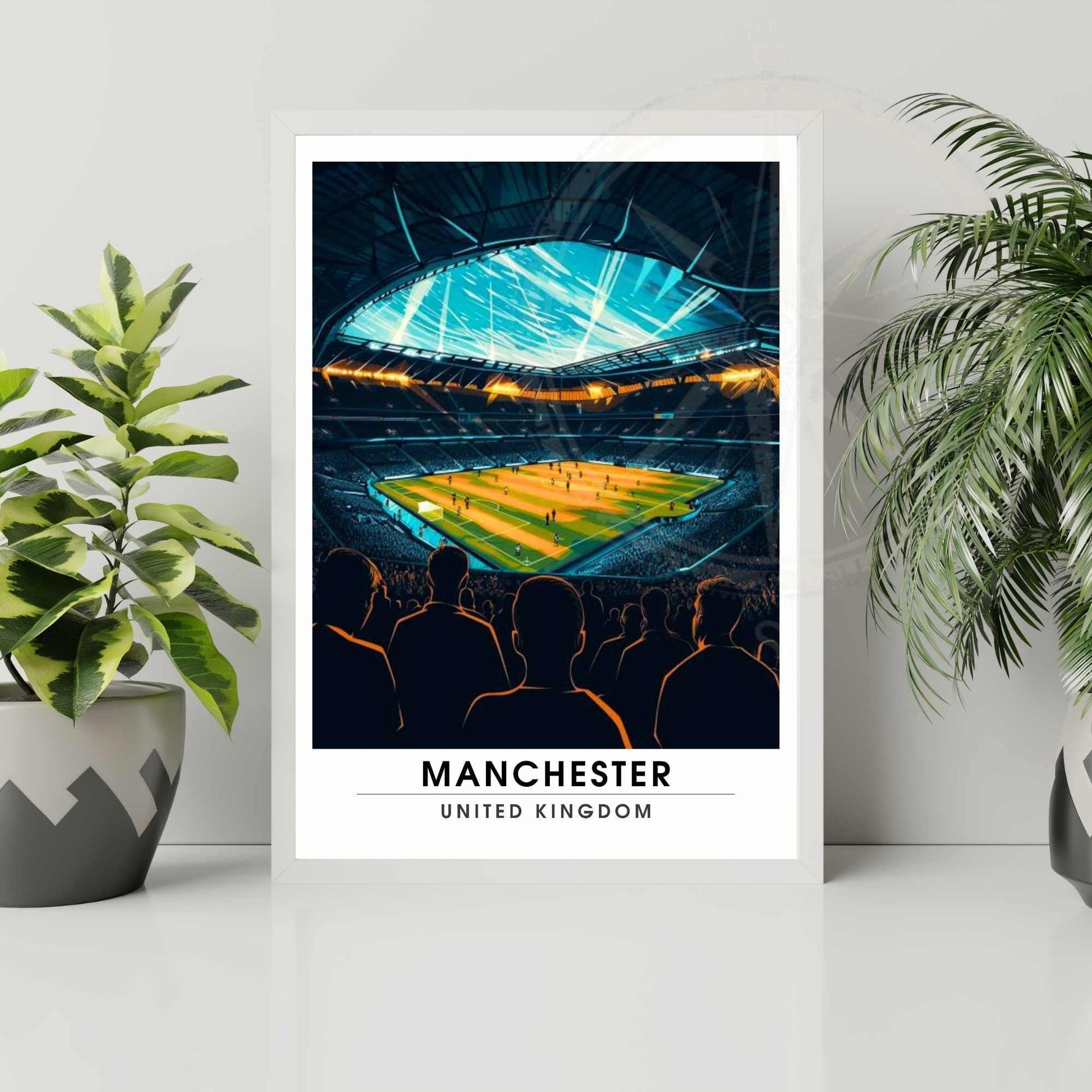 Affiche Manchester - Etihad Stadium | impression de voyage Manchester | affiche de voyage Manchester | Affiche Etihad Stadium