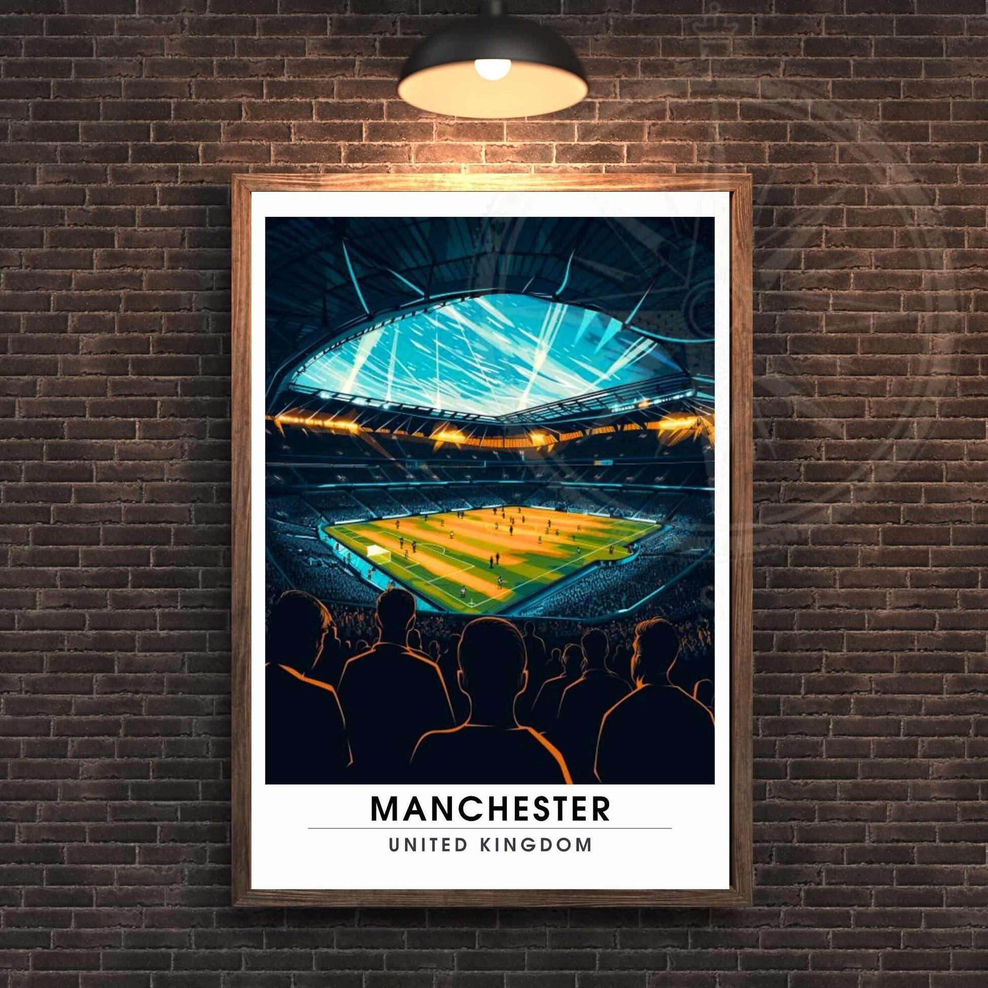 Affiche Manchester - Etihad Stadium | impression de voyage Manchester | affiche de voyage Manchester | Affiche Etihad Stadium