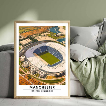 Affiche Manchester - Etihad Stadium | impression de voyage Manchester | affiche de voyage Manchester | Affiche Etihad Stadium