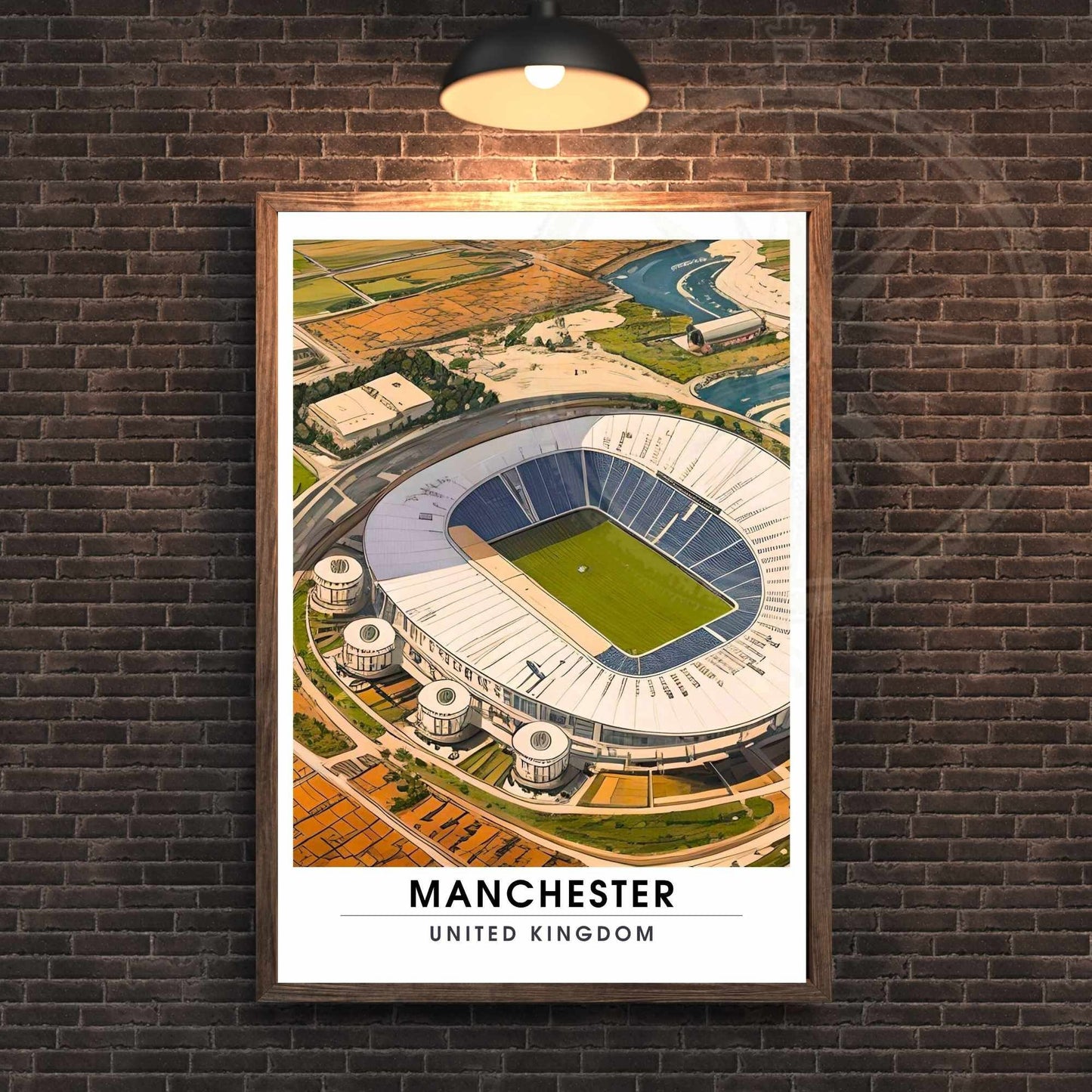 Affiche Manchester - Etihad Stadium | impression de voyage Manchester | affiche de voyage Manchester | Affiche Etihad Stadium