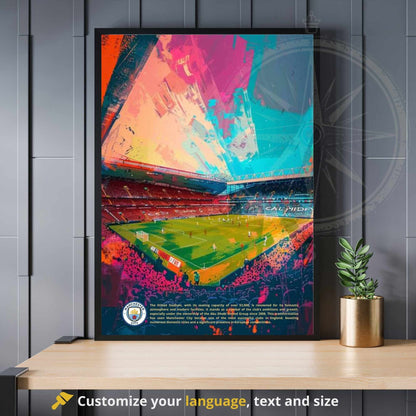 Affiche Etihad Stadium | impression de voyage Manchester