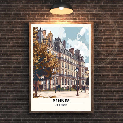 Impression Rennes | Affiche de Voyage Rennes | Impression de Voyage Renne, Franc - Parlement de Bretagne