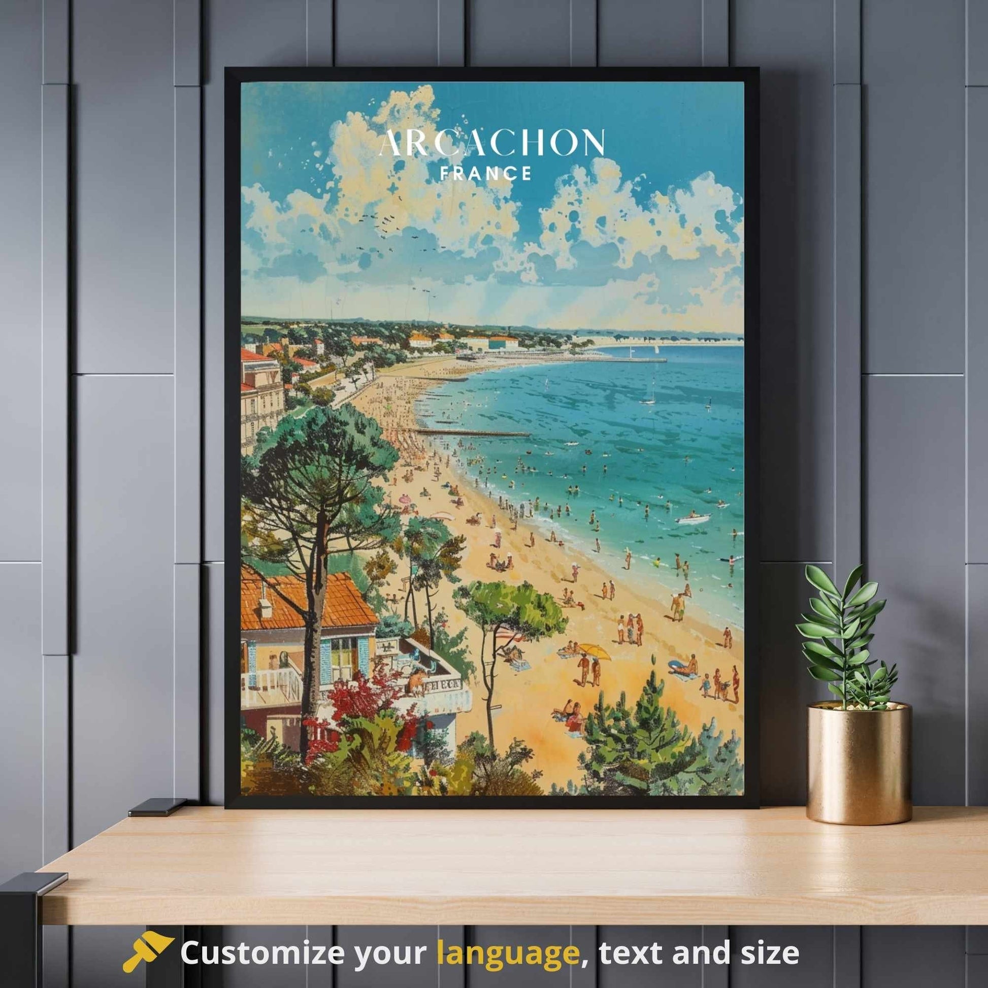 Impression Arcachon | Affiche Arcachon, France | Plage d'Arcachon