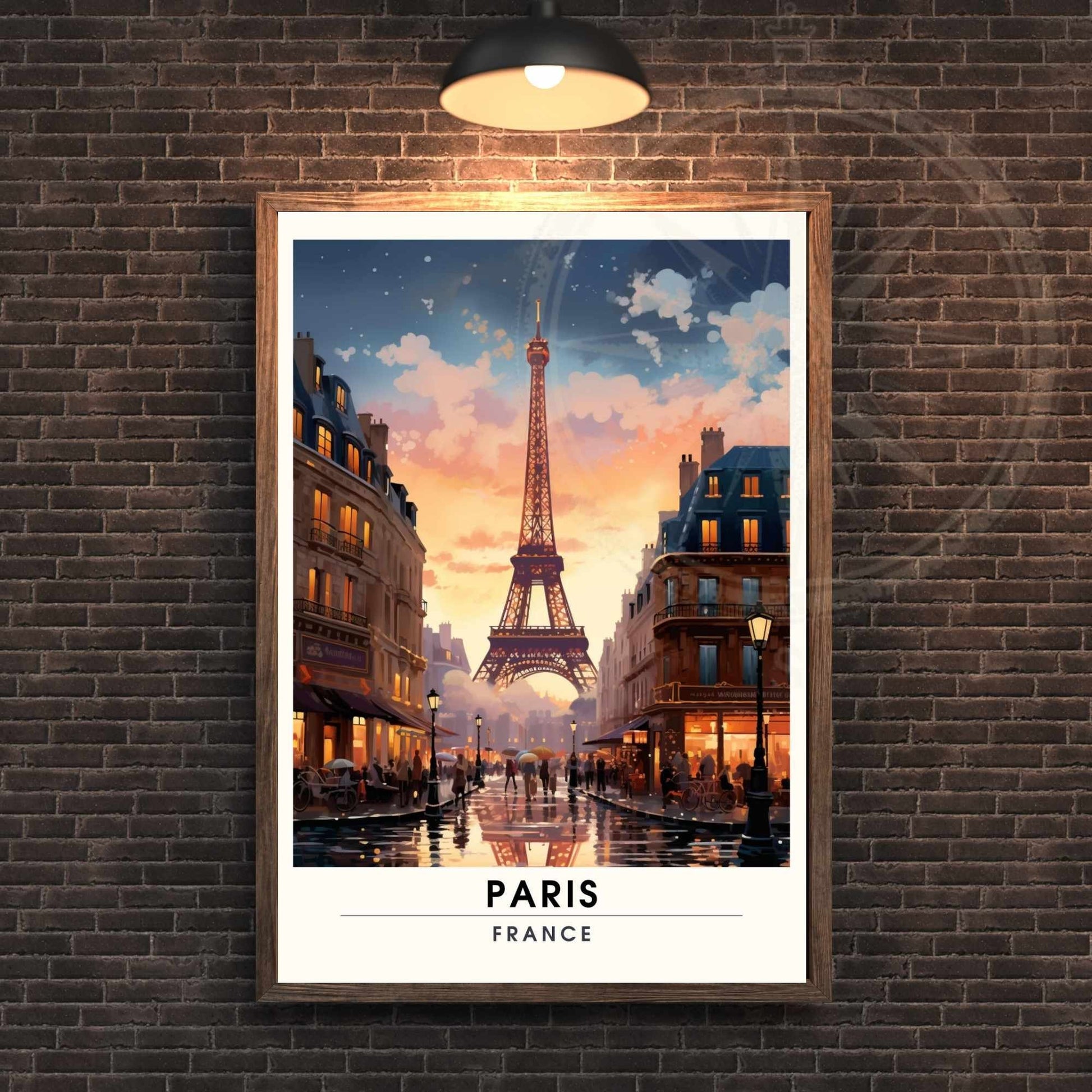 Impression Paris | Affiche de Voyage Paris | Impression de Voyage Paris, France - Affiche Tour Eiffel