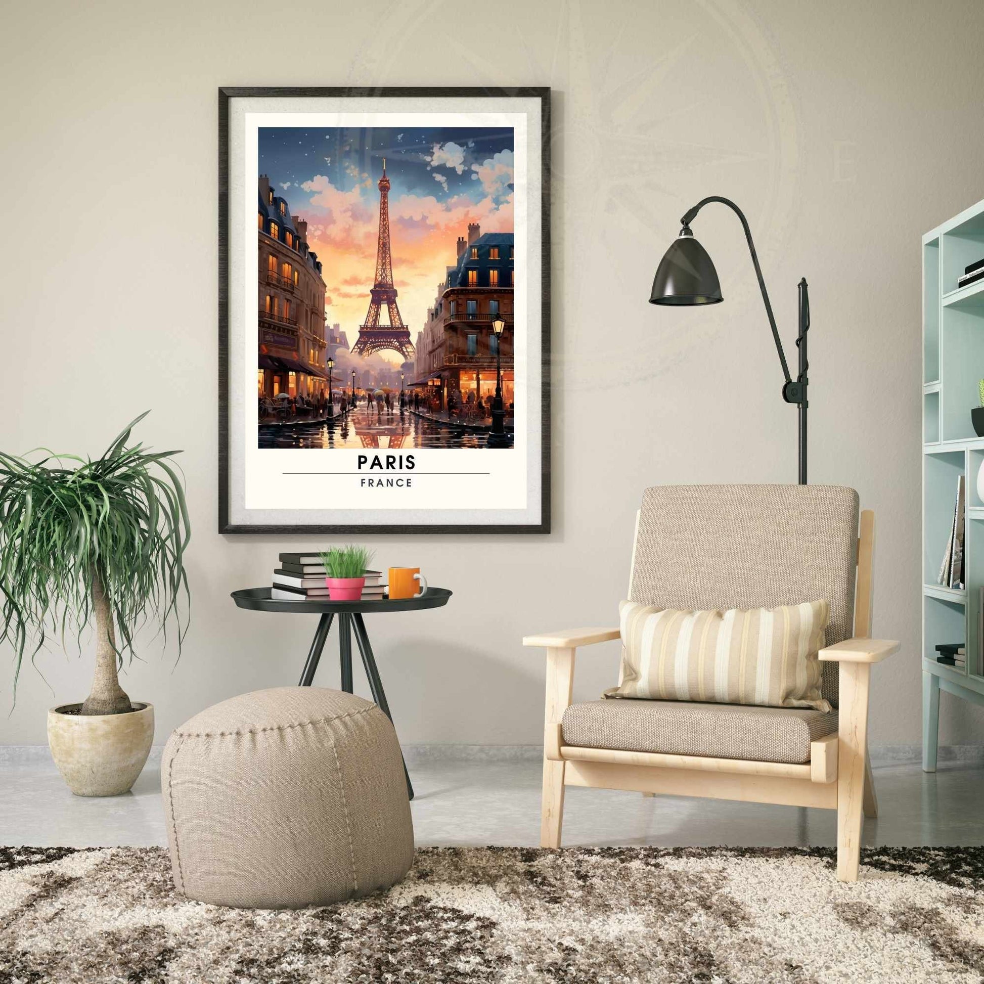 Impression Paris | Affiche de Voyage Paris | Impression de Voyage Paris, France - Affiche Tour Eiffel