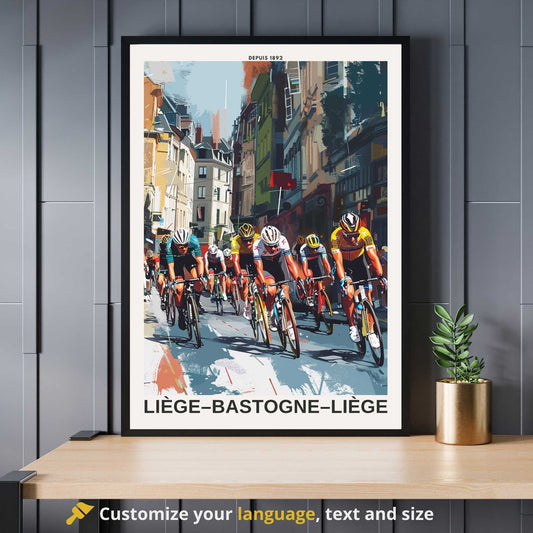 Impression Liège–Bastogne–Liège | Affiche cyclisme Liège–Bastogne–Liège | Sprint Final