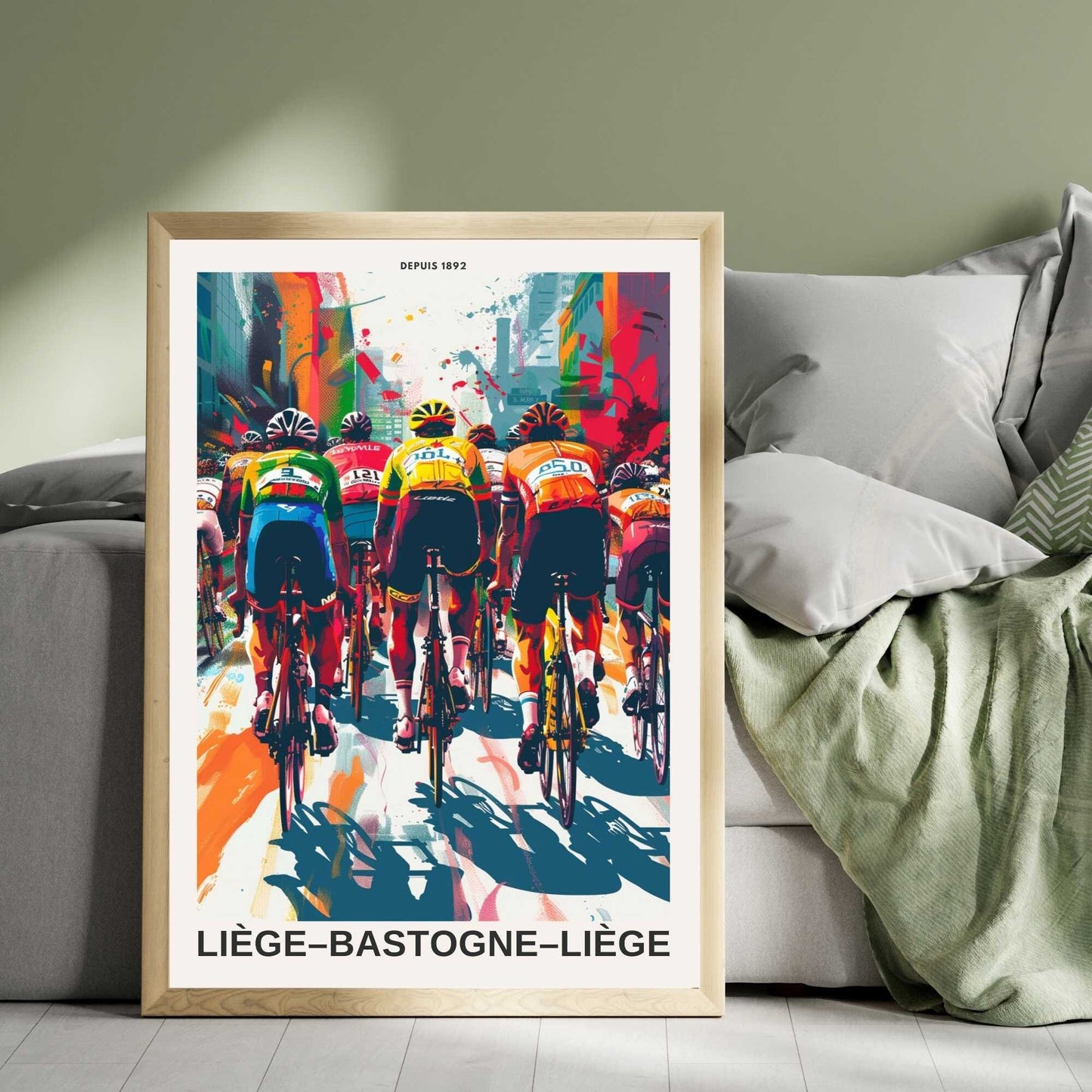 Impression Liège–Bastogne–Liège | Affiche cyclisme Liège–Bastogne–Liège