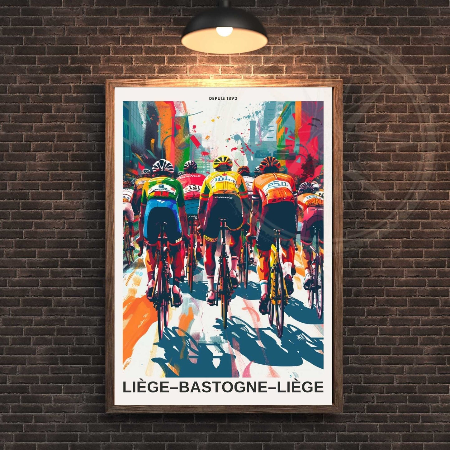 Impression Liège–Bastogne–Liège | Affiche cyclisme Liège–Bastogne–Liège