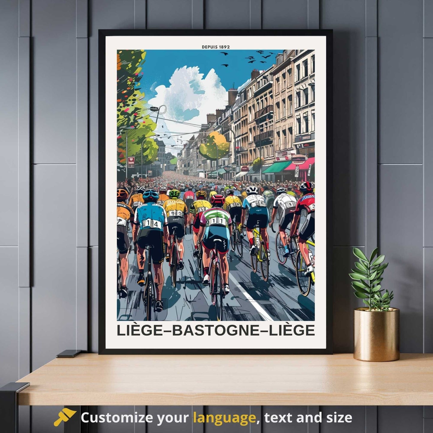 Impression Liège–Bastogne–Liège | Affiche cyclisme Liège–Bastogne–Liège - Départ de course