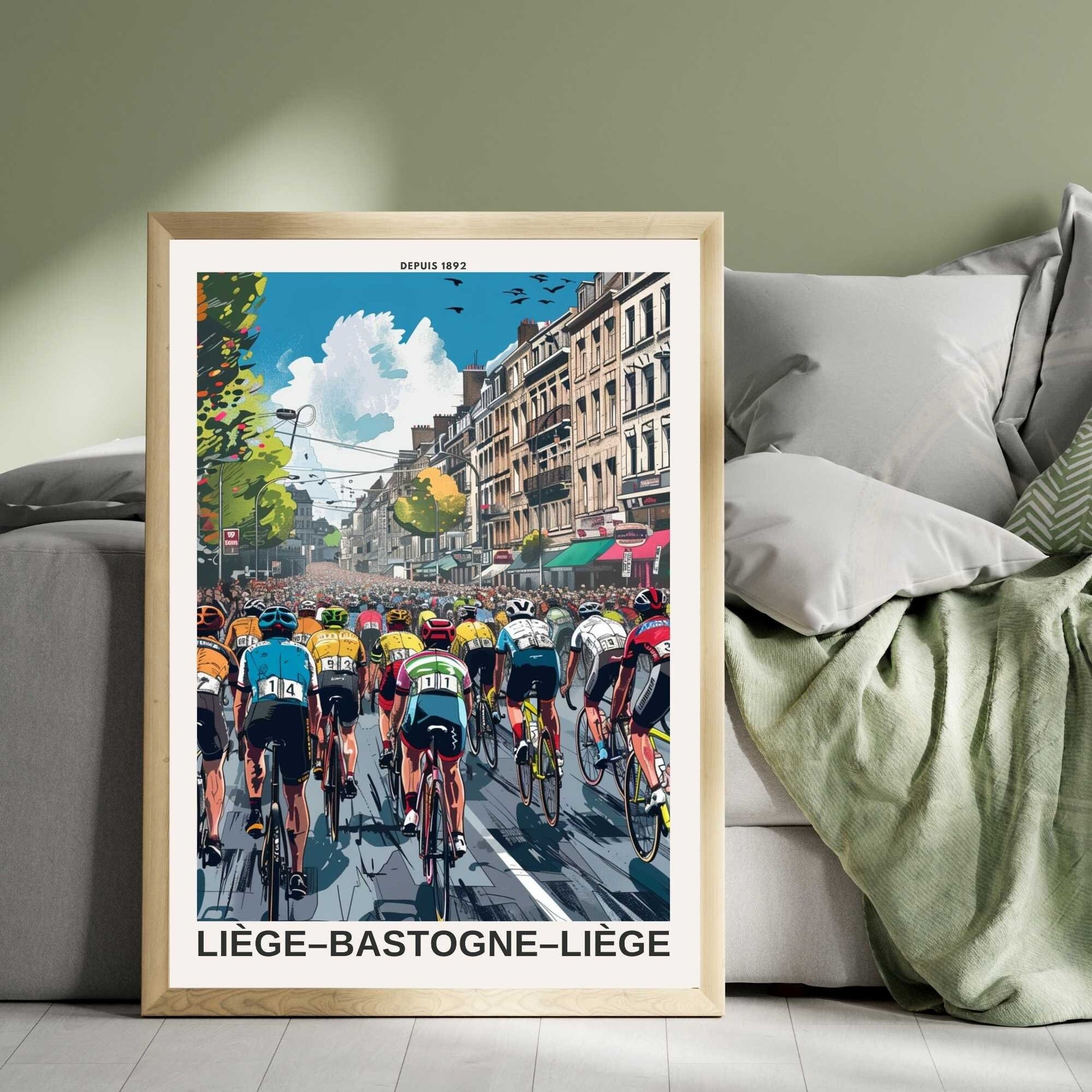 Impression Liège–Bastogne–Liège | Affiche cyclisme Liège–Bastogne–Liège - Départ de course