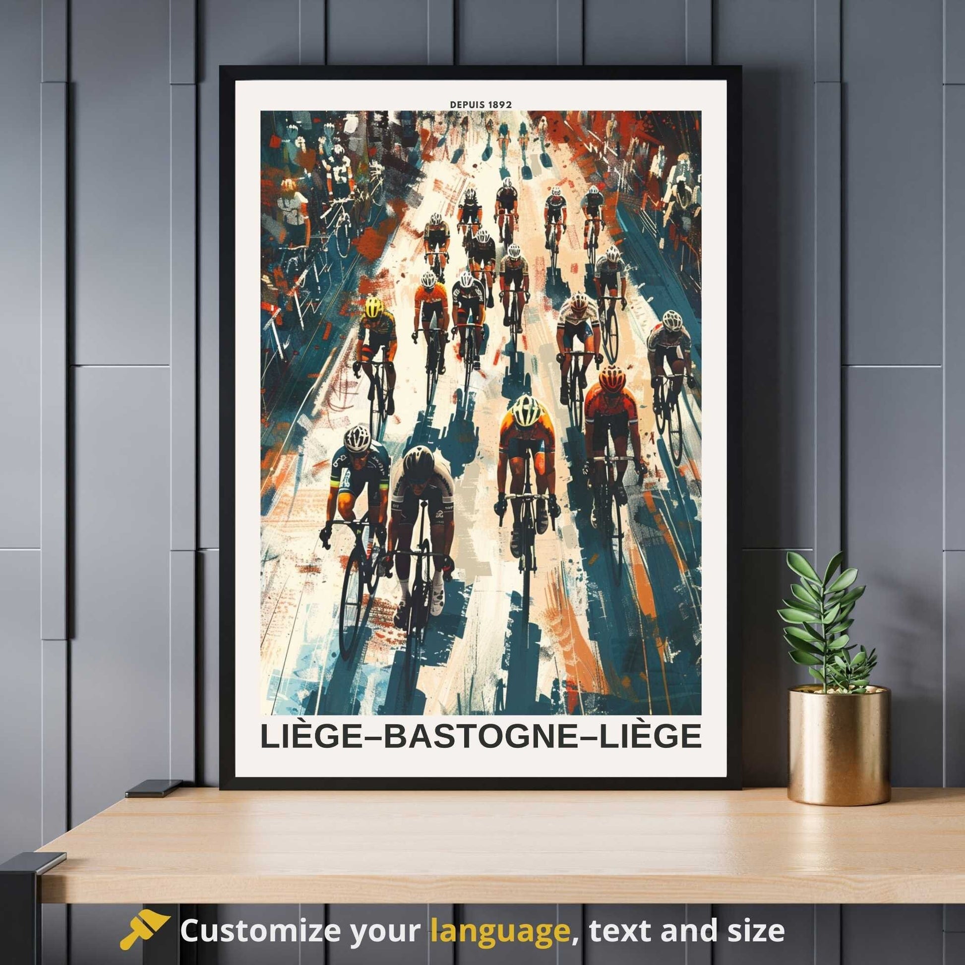 Impression Liège–Bastogne–Liège | Affiche cyclisme Liège–Bastogne–Liège - Départ