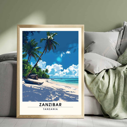 Affiche Zanzibar - impression de voyage Zanzibar, Tanzanie