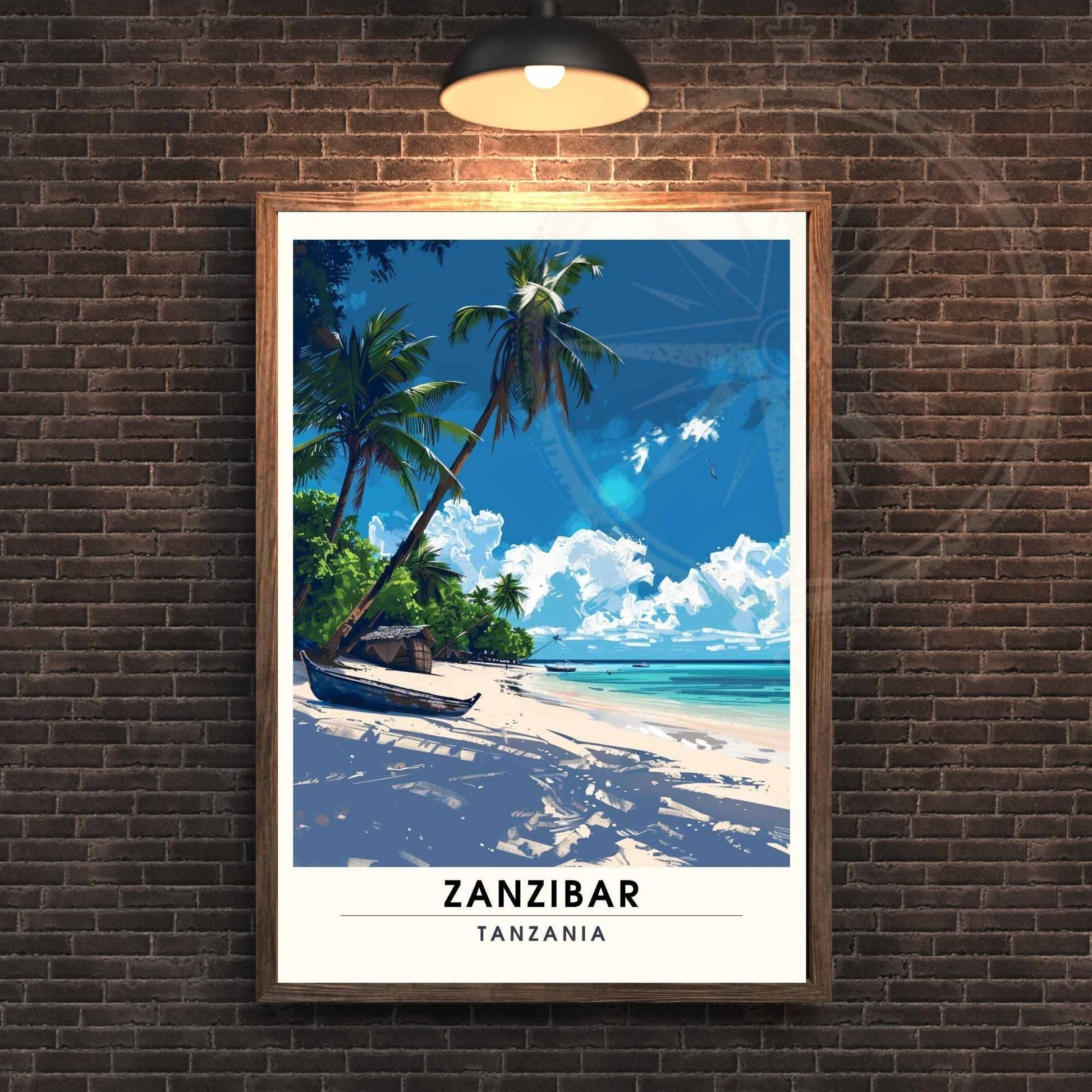 Affiche Zanzibar - impression de voyage Zanzibar, Tanzanie