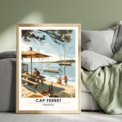 Impression Cap Ferret | Affiche de Voyage Cap Ferret | Affiche Cabanes du Cap Ferret