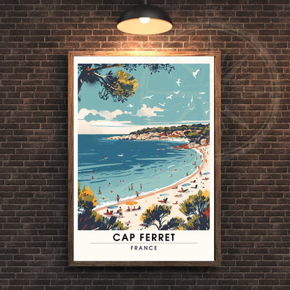 Impression Cap Ferret | Affiche de Voyage Cap Ferret | Plage de Cap Ferret