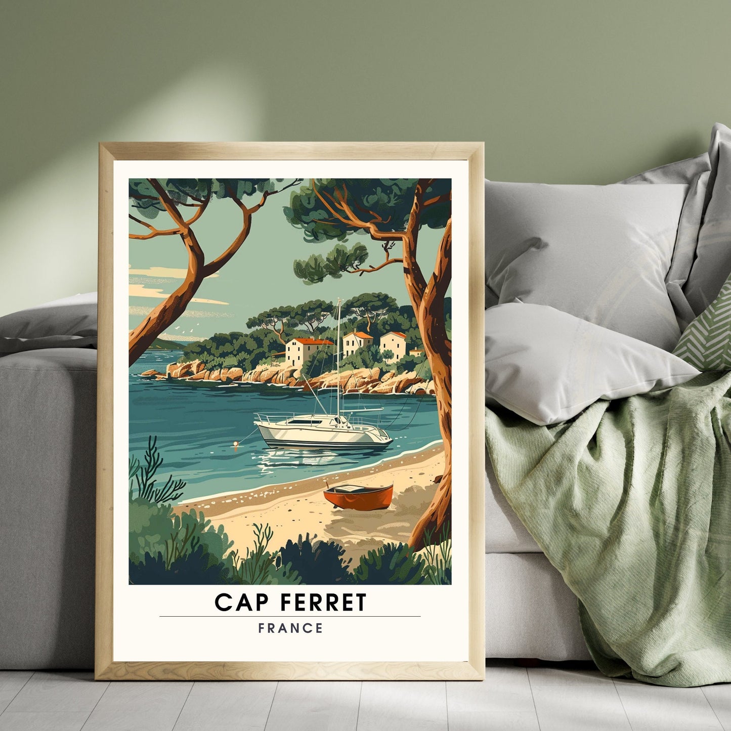 Impression Cap Ferret | Affiche de Voyage Cap Ferret | Affiche Plage de Cap Ferret