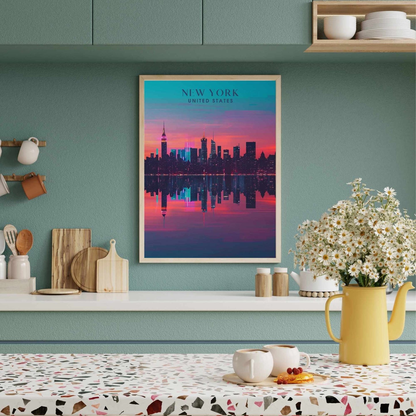 Impression New York | Affiche de Voyage New York | affiche New York City - La nuit