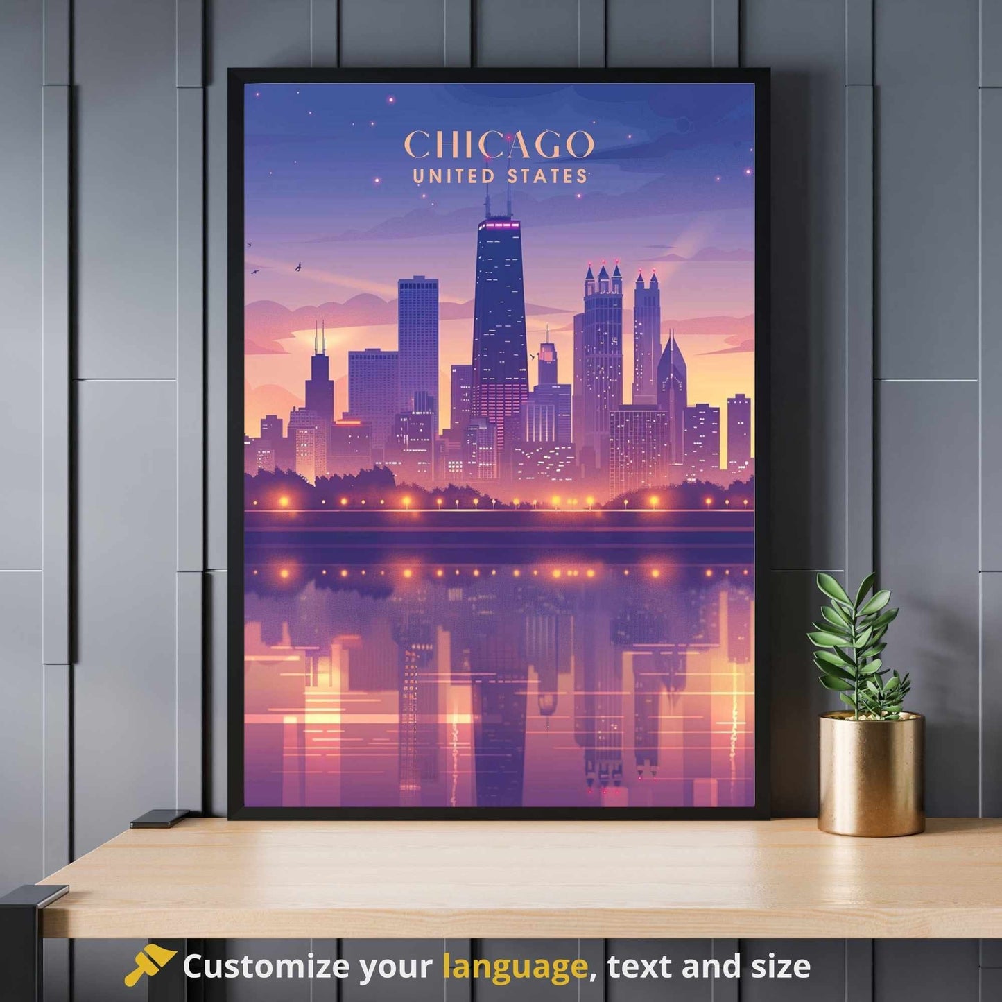 Impression Chicago | Affiche de Voyage Chicago