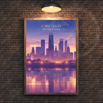 Impression Chicago | Affiche de Voyage Chicago