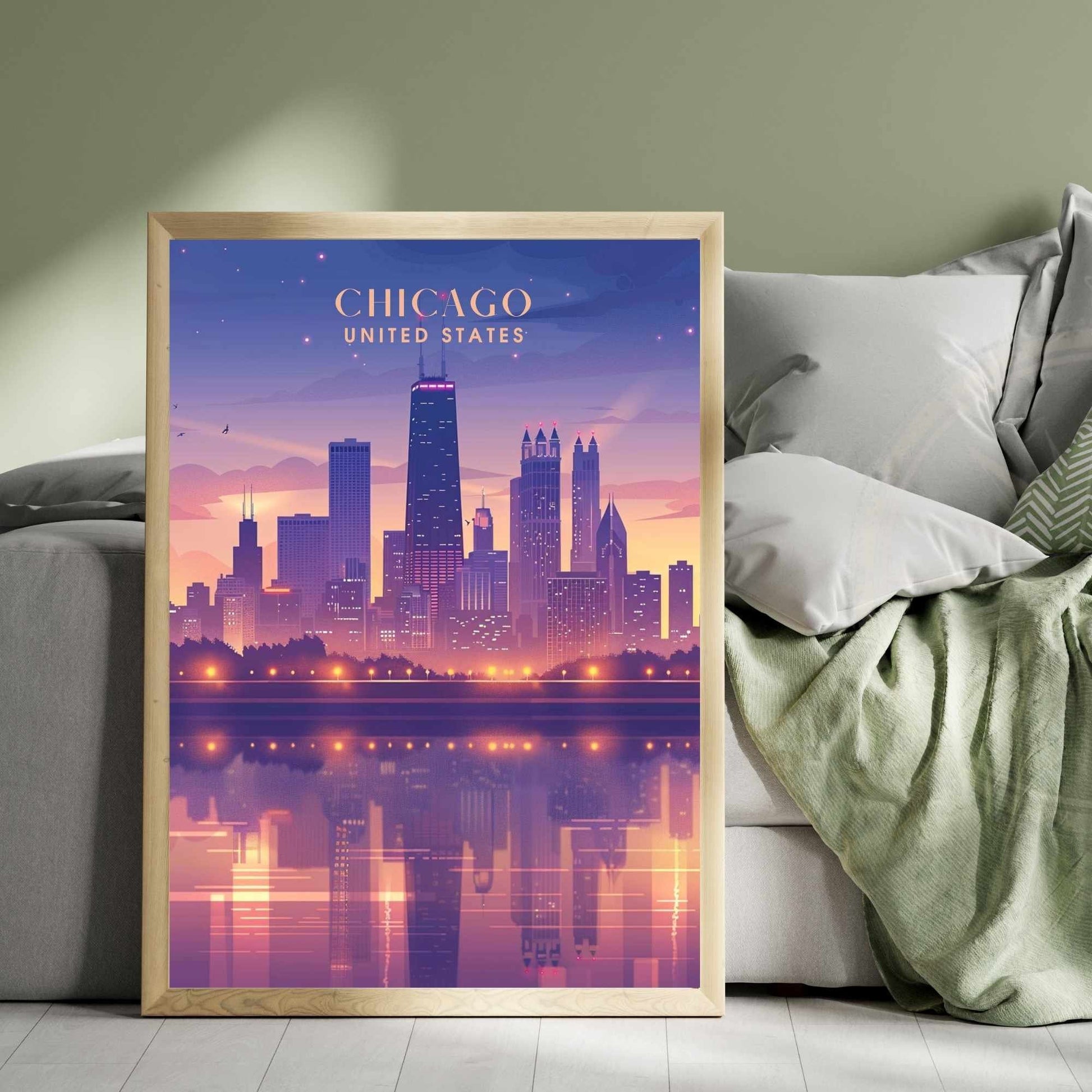 Impression Chicago | Affiche de Voyage Chicago