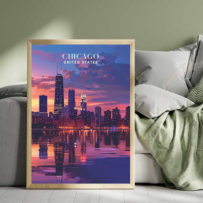 Impression Chicago | Affiche de Voyage Chicago