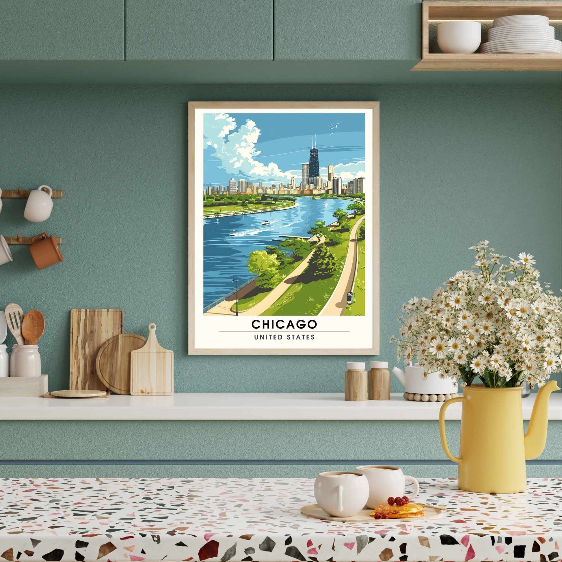 Impression Chicago | Affiche de Voyage Chicago - Grant Park