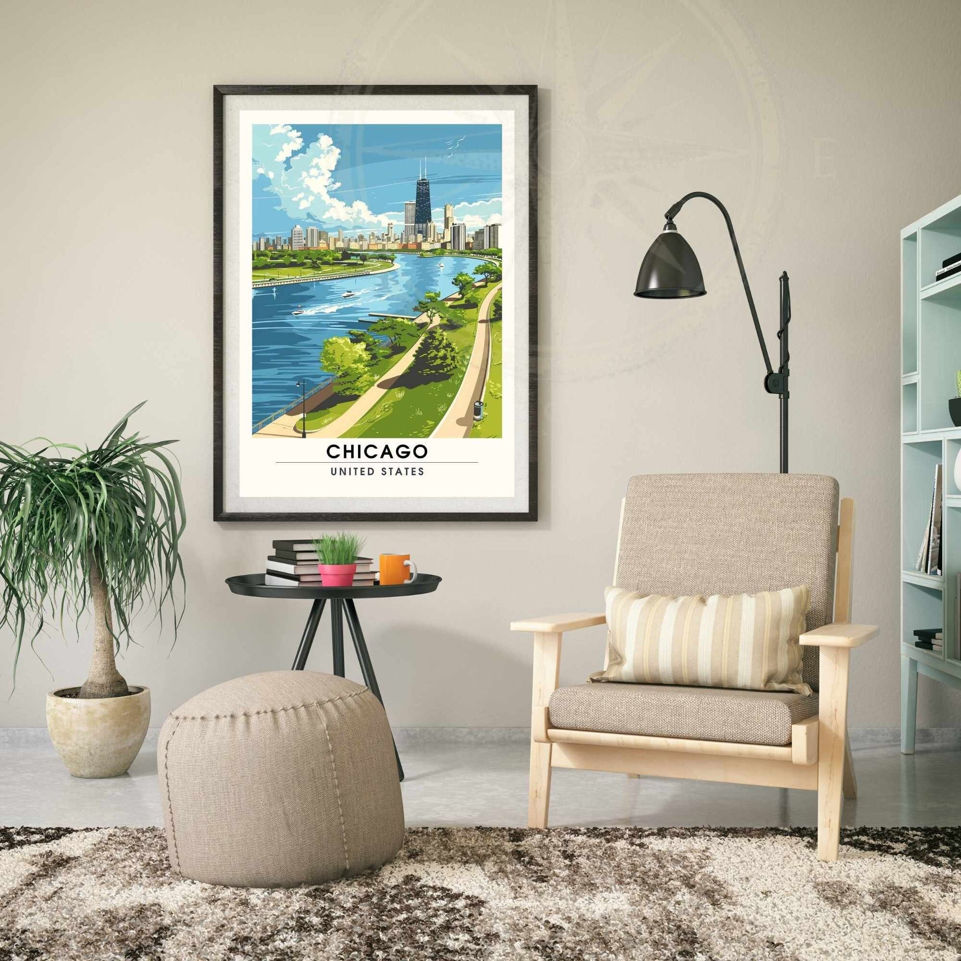 Impression Chicago | Affiche de Voyage Chicago - Grant Park