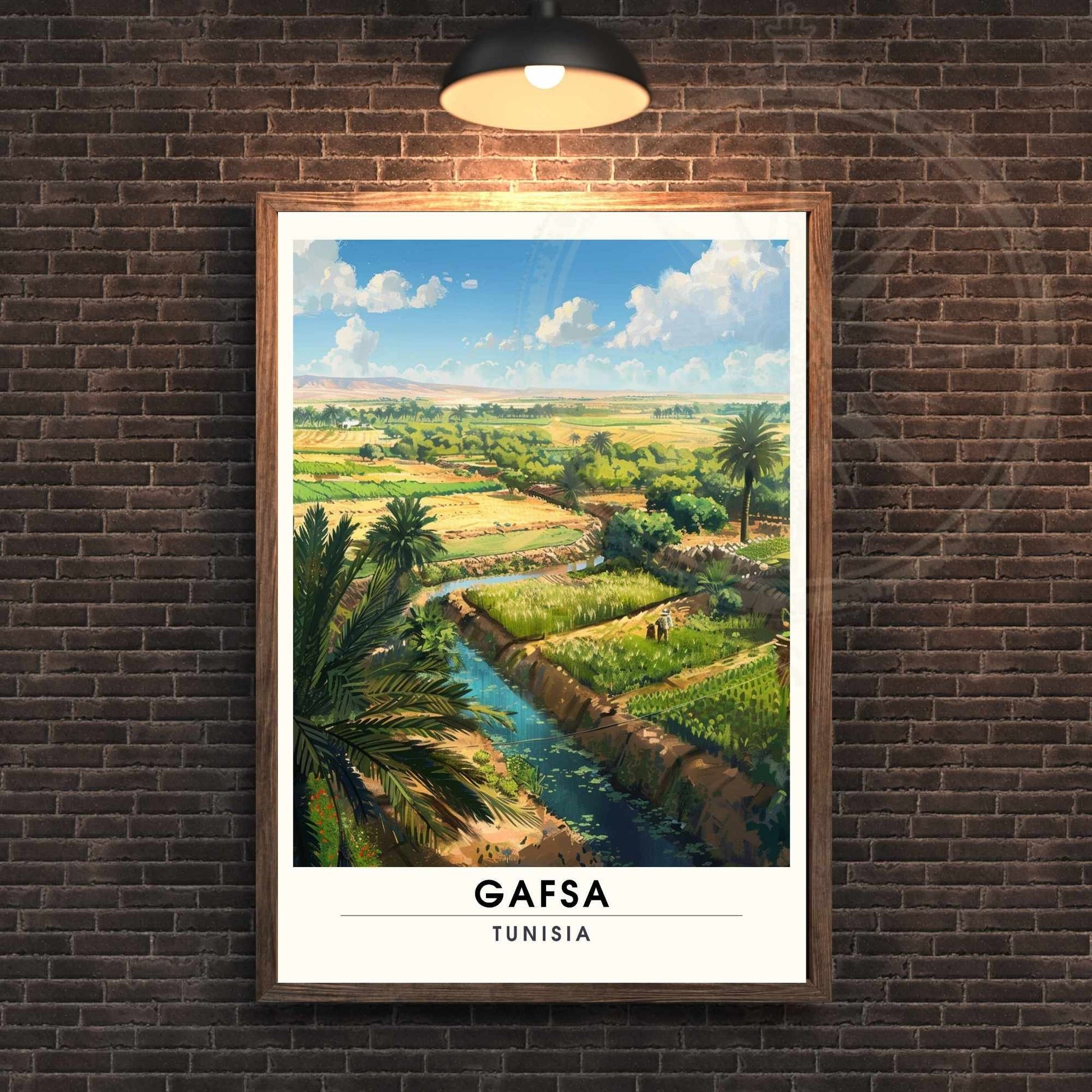 Impression Gafsa | Affiche de Voyage Gafsa, Tunisie