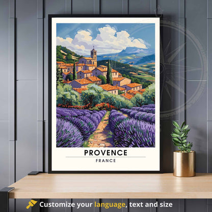 Affiche Provence - impression de voyage Provence, France