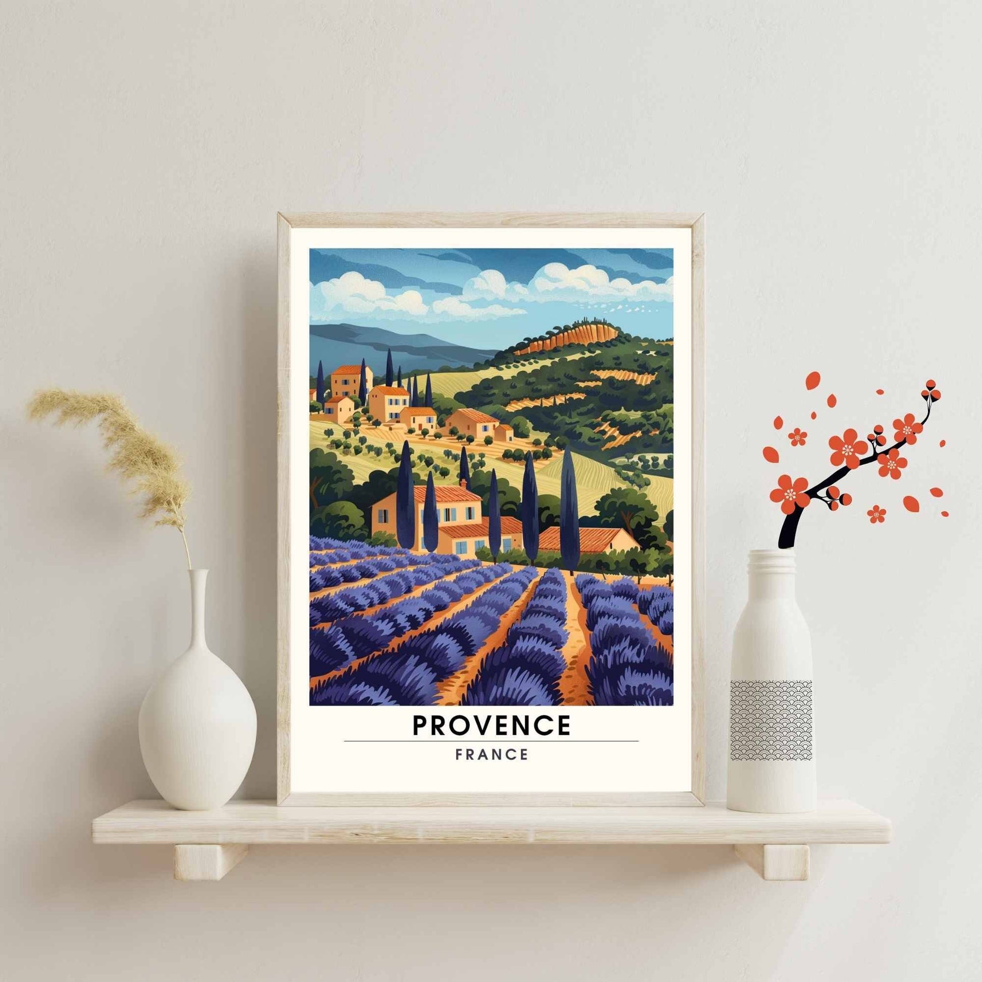 Affiche Provence - impression de voyage Provence, France - Affiche de vacance France