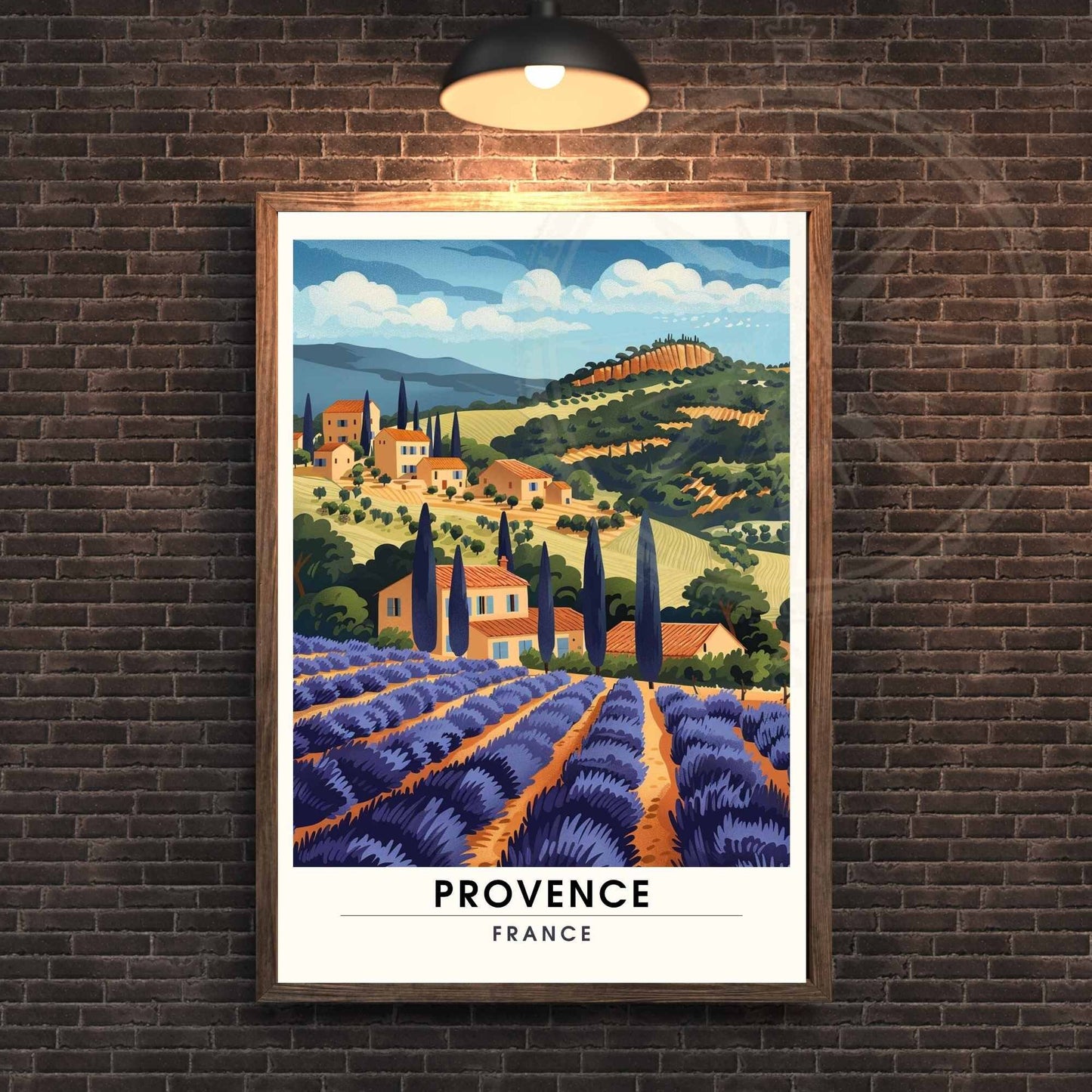 Affiche Provence - impression de voyage Provence, France - Affiche de vacance France