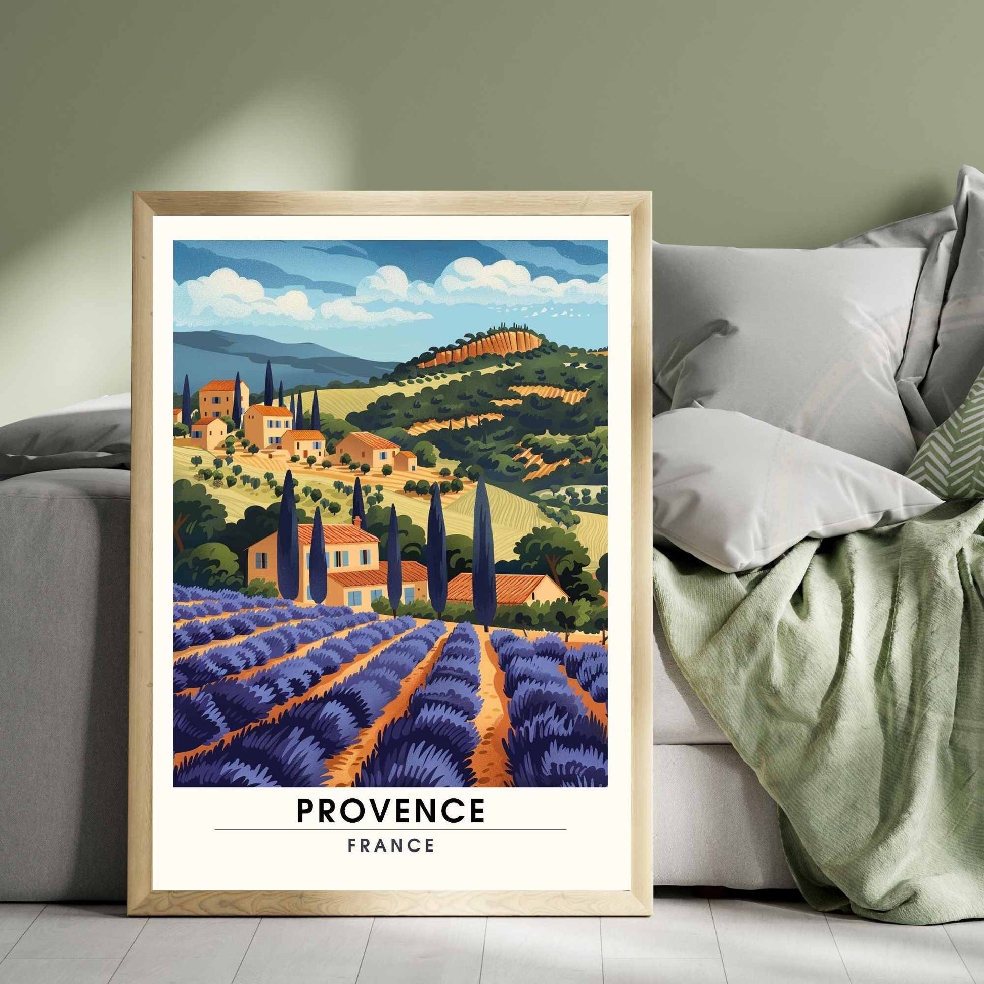 Affiche Provence - impression de voyage Provence, France - Affiche de vacance France